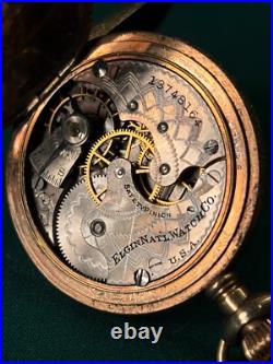 1908-09 Elgin Grade 286 6S Model 2 -7 Jewels Hunter Case Pocket Watch-SOLD AS IS