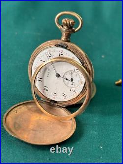 1908-09 Elgin Grade 286 6S Model 2 -7 Jewels Hunter Case Pocket Watch-SOLD AS IS