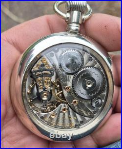 1908 Elgin Father Time 18S 21 Jewels Railroad Display Case Pocket Watch