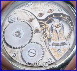 1908 Elgin Father Time 18S 21 Jewels Railroad Display Case Pocket Watch