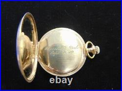 1909 Elgin Pocket Watch Size12 Grade301 7 Jewels Gold Filled Case Runs