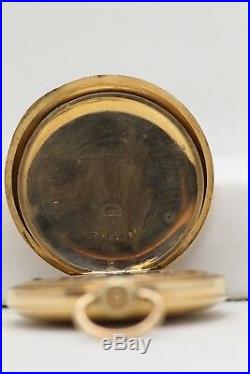 1910 Elgin 12 Size Antique Pocket watch Hand engraved GF Hunting Case LE055