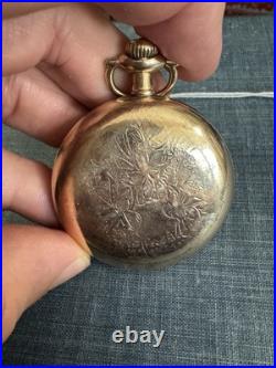 1910 Elgin Grade 291 16S 7J Fancy Gold Filled Case Pocket Watch Runs
