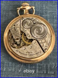 1910 Elgin Grade 291 16S 7J Fancy Gold Filled Case Pocket Watch Runs