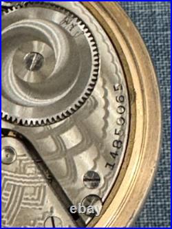 1910 Elgin Grade 291 16S 7J Fancy Gold Filled Case Pocket Watch Runs