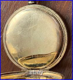 1910's Elgin Gold Filled Hunter 0s 7j Pocket Watch Philadelphia Case