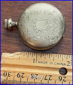 1910's Elgin Gold Filled Hunter 0s 7j Pocket Watch Philadelphia Case