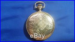 1911 Antique Elgin 17j 16s Pocket Watch 14K Gold Case