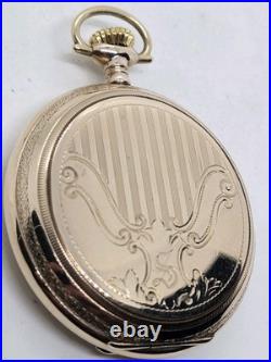 1911 HAMILTON Ornate Gold G. F. Gents 17J Full Hunter Pocket Watch, Super Clean