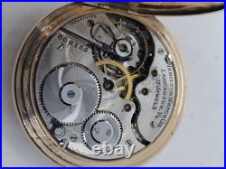 1911 HAMILTON Ornate Gold G. F. Gents 17J Full Hunter Pocket Watch, Super Clean