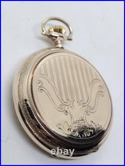1911 HAMILTON Ornate Gold G. F. Gents 17J Full Hunter Pocket Watch, Super Clean