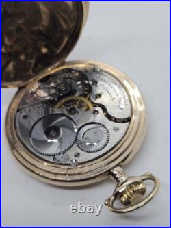 1911 HAMILTON Ornate Gold G. F. Gents 17J Full Hunter Pocket Watch, Super Clean