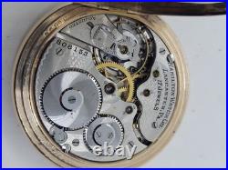 1911 HAMILTON Ornate Gold G. F. Gents 17J Full Hunter Pocket Watch, Super Clean