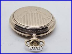 1911 HAMILTON Ornate Gold G. F. Gents 17J Full Hunter Pocket Watch, Super Clean