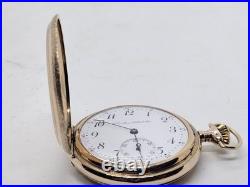 1911 HAMILTON Ornate Gold G. F. Gents 17J Full Hunter Pocket Watch, Super Clean