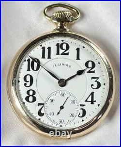 1911 Illinois Sangamo 16s 21j Mod 5 RG Pocket Watch Illinois Dial Dueber GF Case