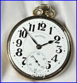 1911 Illinois Sangamo 16s 21j Mod 5 RG Pocket Watch Illinois Dial Dueber GF Case