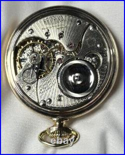 1911 Illinois Sangamo 16s 21j Mod 5 RG Pocket Watch Illinois Dial Dueber GF Case