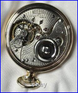 1911 Illinois Sangamo 16s 21j Mod 5 RG Pocket Watch Illinois Dial Dueber GF Case