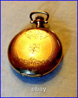 1911 Illinois pocket watch 17 jewels gold plated runs excellent cond 2328152