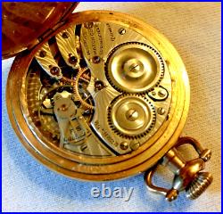 1911 Illinois pocket watch 17 jewels gold plated runs excellent cond 2328152