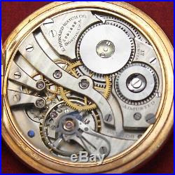 1912 Howard Series 7 12s 17j Pocket Watch Gold Filled OF Case Running