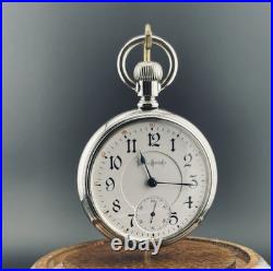 1912 Illinois Bunn Special Pocket Watch 18s, 21J, Display Back Swing out Case