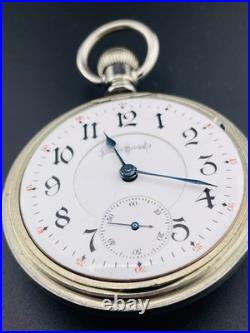 1912 Illinois Bunn Special Pocket Watch 18s, 21J, Display Back Swing out Case