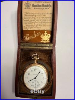 1913 HAMILTON OPEN FACE POCKET WATCH, Grade #914 in ORIGINAL Case