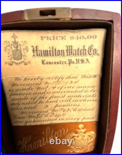 1913 HAMILTON OPEN FACE POCKET WATCH, Grade #914 in ORIGINAL Case