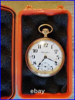 1913 Hamilton Grade 924 Gold Filled Case 18s Model 1, 17J Pocket Watch Working