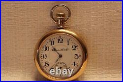 1913 Hampden Railway 16s 19j B&b Royal Gold Filled Swing Out Case Pocket Watch