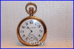 1913 Hampden Railway 16s 19j B&b Royal Gold Filled Swing Out Case Pocket Watch
