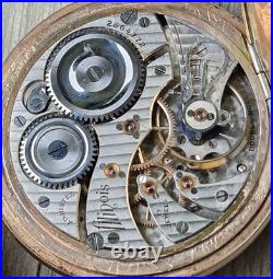 1914, Illinois Size 12, Full Hunter, Tri Color Pocket Watch. FREE SHIPPING