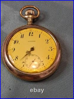 1914 Longines 16 Jewel Pocket Watch Gold Filled Case