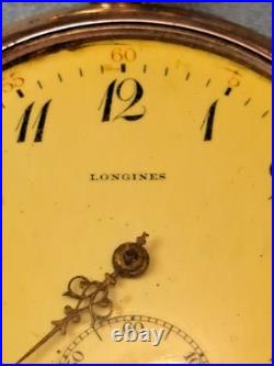 1914 Longines 16 Jewel Pocket Watch Gold Filled Case