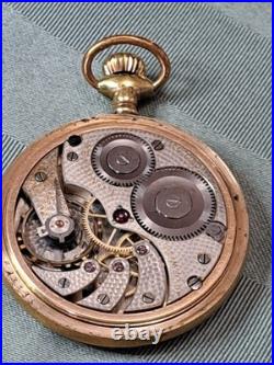 1914 Longines 16 Jewel Pocket Watch Gold Filled Case