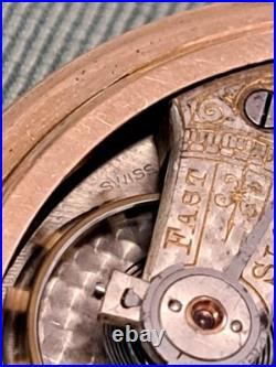 1914 Longines 16 Jewel Pocket Watch Gold Filled Case