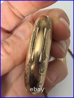 1914 Waltham Grade 620 POCKET WATCH Gold Filled Hunter Case, chain, knife