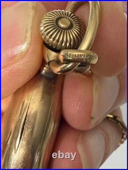 1914 Waltham Grade 620 POCKET WATCH Gold Filled Hunter Case, chain, knife