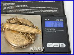 1914 Waltham Grade 620 POCKET WATCH Gold Filled Hunter Case, chain, knife
