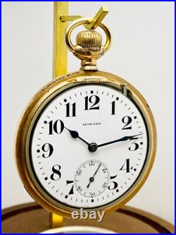 1915 E Howard 16S 21J RR Grade Series 11 Original Case Pocket Watch Working