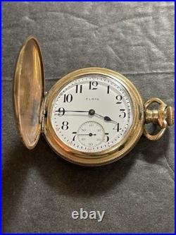 1915 Elgin GF Pocket Watch Grade 286 Model 2 6s 7j Runs Keeps Time Needs Work