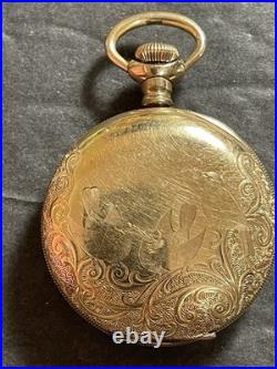 1915 Elgin GF Pocket Watch Grade 286 Model 2 6s 7j Runs Keeps Time Needs Work