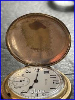 1915 Elgin GF Pocket Watch Grade 286 Model 2 6s 7j Runs Keeps Time Needs Work