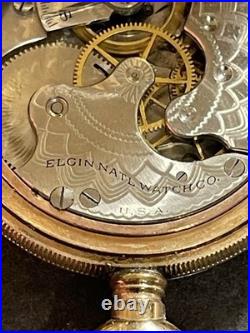 1915 Elgin GF Pocket Watch Grade 286 Model 2 6s 7j Runs Keeps Time Needs Work