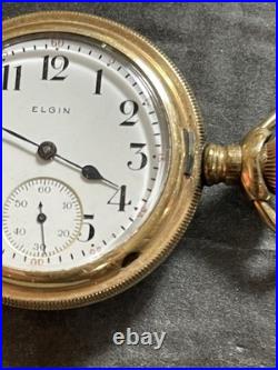 1915 Elgin GF Pocket Watch Grade 286 Model 2 6s 7j Runs Keeps Time Needs Work