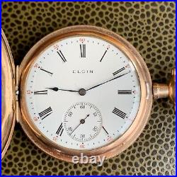 1915 Elgin Grade 301 12S 7J Exceptionally Crisp Hunter Case Pocket Watch