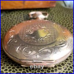 1915 Elgin Grade 301 12S 7J Exceptionally Crisp Hunter Case Pocket Watch