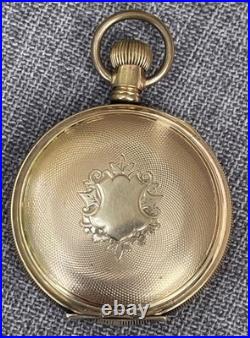 1915 Hampden Watch Co 23 Jewel 18s Railway Special Pocket Watch GF Ornate Case